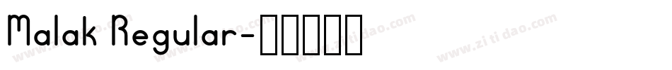 Malak Regular字体转换